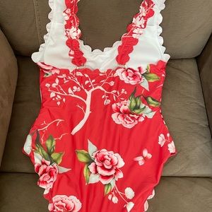 Floral one piece swimsuit